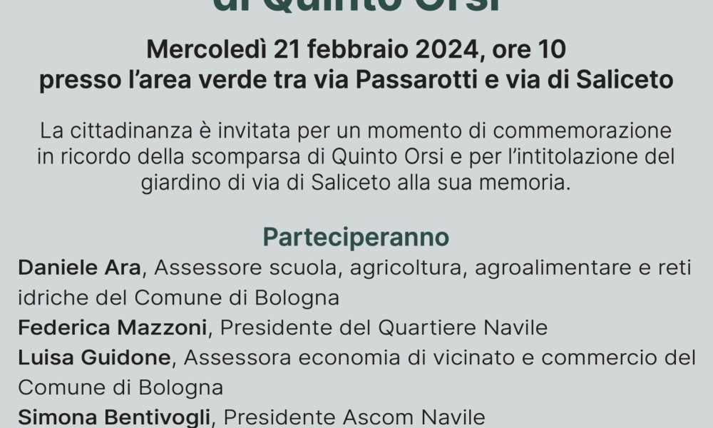 Commemorazione Quinto Orsi