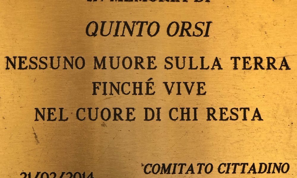 Commemorazione Quinto Orsi